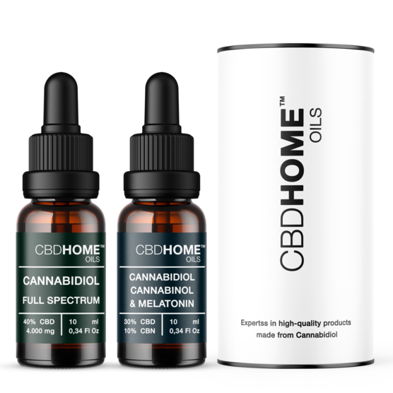 Pack Aceite CBD Full Spectrum 40% + CBD 30% CBN 10% con Melatonina - CBDHOME - WeWeed