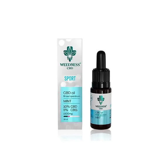 Weedness CBD Premium Sport - Broad Spectrum 10% + CBG 5% Menta + CBN (10ml) - Weedness CBD - WeWeed