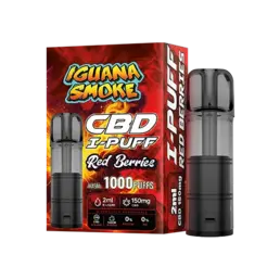 CBD I-PUFF Red Berries- Cartucho CBD Isolate 150mg - Iguana Smoke CBD - WeWeed