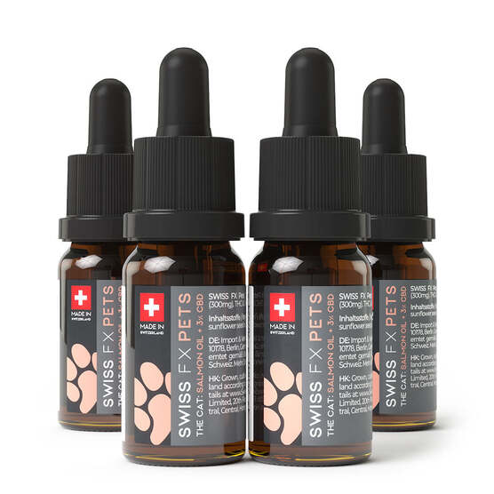 4x Aceites de CBD para gatos en un pack de ahorro - Swiss FX CBD - WeWeed
