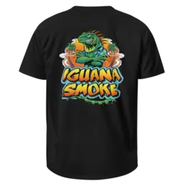 Camiseta Oversize Negra Iguana Smoke Logo - Iguana Smoke CBD - WeWeed
