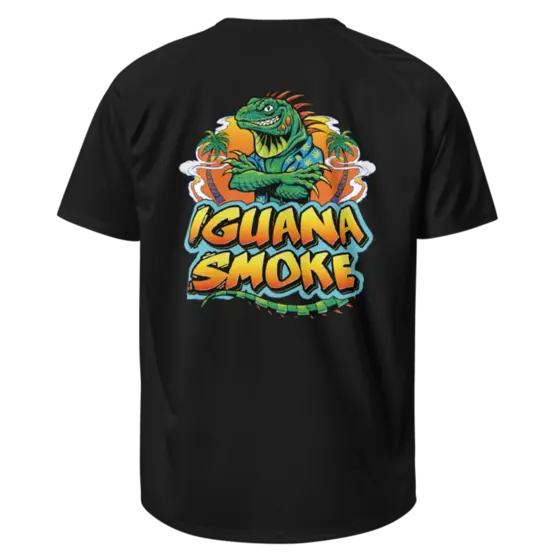 Camiseta Oversize Negra Iguana Smoke Logo - Iguana Smoke CBD - WeWeed