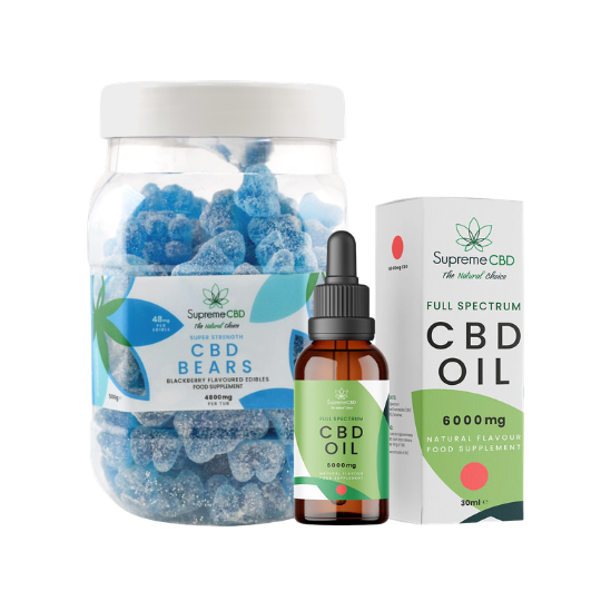 EXCLUSIVE: 6000mg Oil with Limited Edition Blue Bears (4800mg) - SupremeCBD - WeWeed