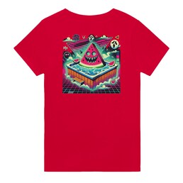 Tantrum Death Rider T-Shirt – 90s Spooky Watermelon Jacuzzi, Heavyweight Cotton, Edgy Design - Tantrum CBD - WeWeed