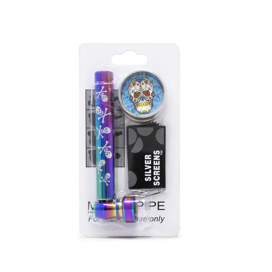 Pack Pipa & Grinder Calaveras - The CBD Side - WeWeed