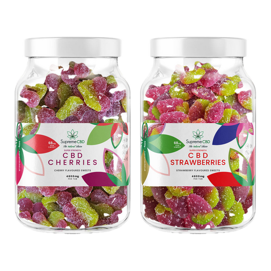 Super Strength Duo: 4800mg Strawberries and Cherries - SupremeCBD - WeWeed