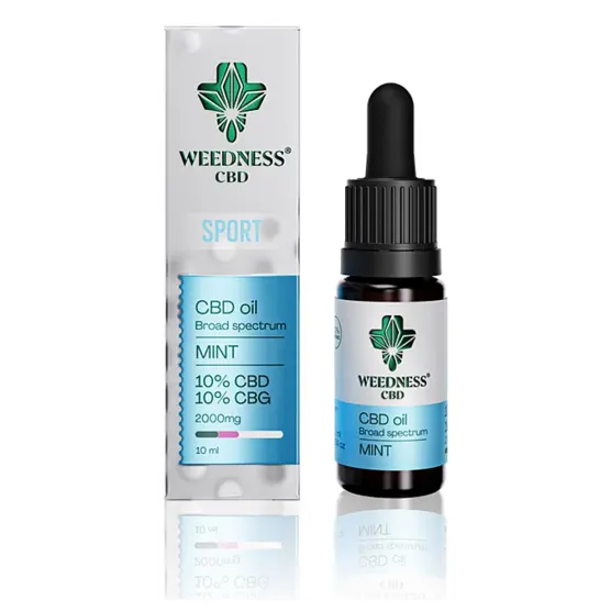 Weedness CBD Premium Sport - Broad Spectrum 10% + CBG 10% Menta + CBN (10ml) - Weedness CBD - WeWeed