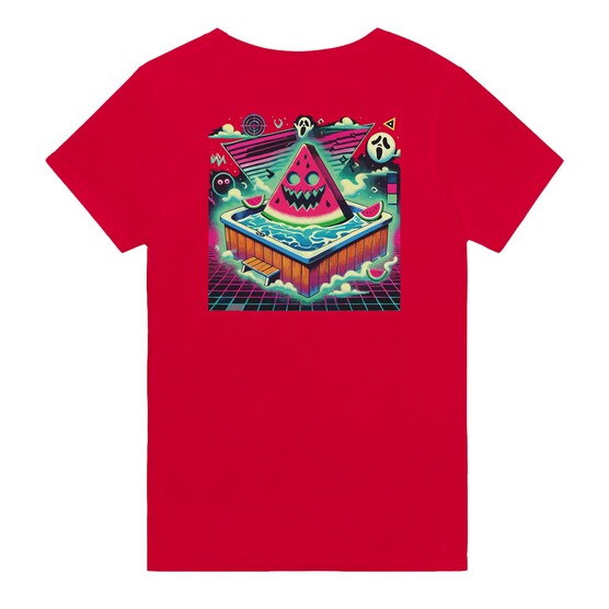 Tantrum Death Rider T-Shirt – 90s Spooky Watermelon Jacuzzi, Heavyweight Cotton, Edgy Design - Tantrum CBD - WeWeed