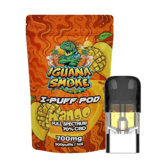 I-Puff Pod Cápsula de recambio Vape CBD – Mango 1ml - Iguana Smoke CBD - WeWeed