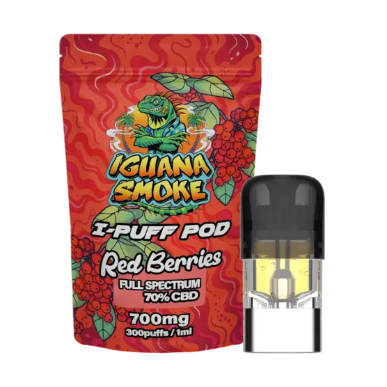 I-Puff Pod Cápsula de recambio Vape CBD – Red Berries 1ml - Iguana Smoke CBD - WeWeed