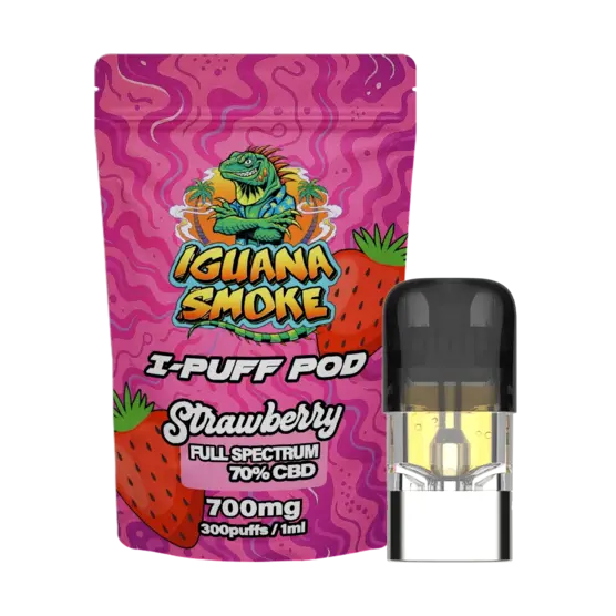 I-Puff Pod Cápsula de recambio Vape CBD – Strawberry 1ml - Iguana Smoke CBD - WeWeed