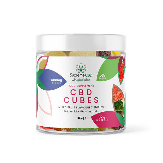 CBD Gummy Cubes (800mg) - SupremeCBD - WeWeed