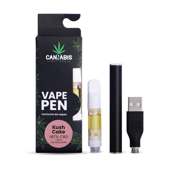 CBD Vape Pen + Cartucho CBD Kush Cake 85% Cannabinoides - Cannabis Light Spain - WeWeed