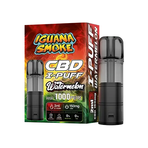 CBD I-PUFF Watermelon – Cartucho CBD Isolate 150mg - Iguana Smoke CBD - WeWeed