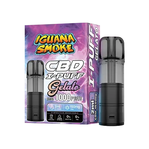 CBD I-PUFF Gelato – Cartucho CBD Isolate 150mg - Iguana Smoke CBD - WeWeed