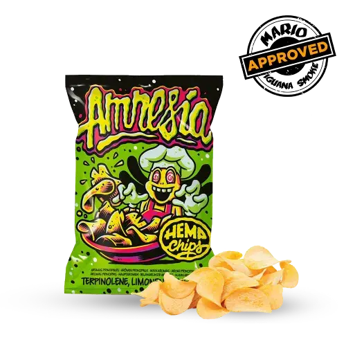 Hemp Chips Amnesia de Cannabis Artesanales 35gr - Iguana Smoke CBD - WeWeed