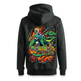 Sudadera Negra Iguana 420 - Iguana Smoke CBD - WeWeed
