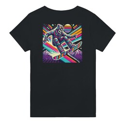 Tantrum Death Rider T-Shirt – Edgy 90s Inspired Design Snow Skull, 100% Cotton, Heavyweight - Tantrum CBD - WeWeed
