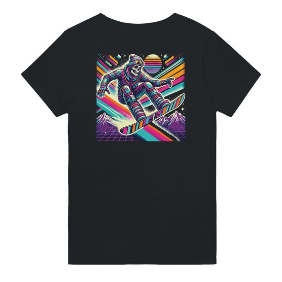Tantrum Death Rider T-Shirt – Edgy 90s Inspired Design Snow Skull, 100% Cotton, Heavyweight - Tantrum CBD - WeWeed