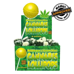 Dr. Greenlove Piruletas de Cannabis Bubble Lemon - Iguana Smoke CBD - WeWeed
