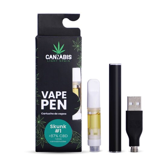 CBD Vape Pen + Cartucho CBD Skunk1 85% Cannabinoides - Cannabis Light Spain - WeWeed