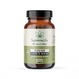 Lions Mane Mushroom Vegan Capsules - Focus (500mg) - SupremeCBD - WeWeed