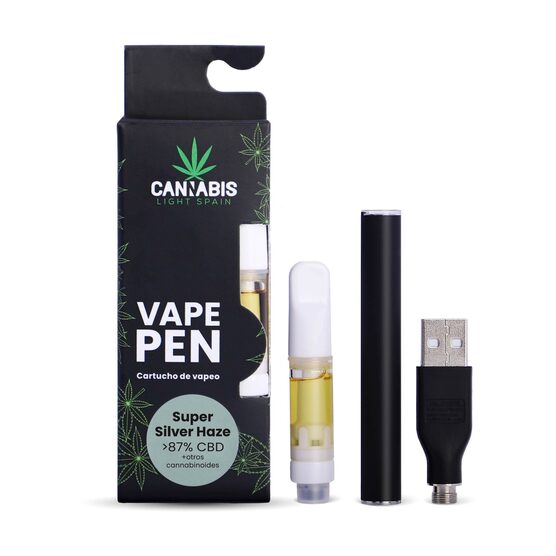 CBD Vape Pen + Cartucho CBD Silver Haze 85% Cannabinoides - Cannabis Light Spain - WeWeed