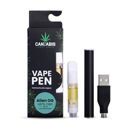 CBD Vape Pen + Cartucho CBD Alien OG 85% Cannabinoides - Cannabis Light Spain - WeWeed