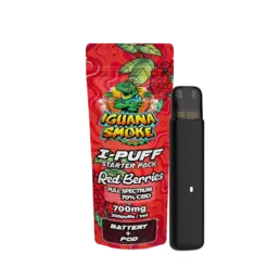 Vape CBD I-Puff Starter Pack – Red Berries 1ml - Iguana Smoke CBD - WeWeed
