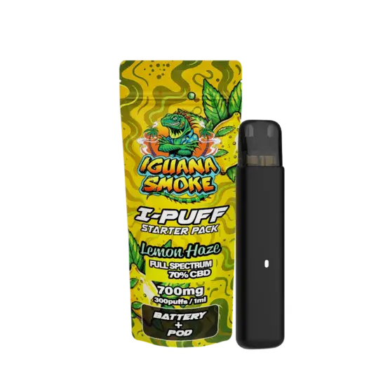 Vape CBD I-Puff Starter Pack – Lemon Haze 1ml - Iguana Smoke CBD - WeWeed