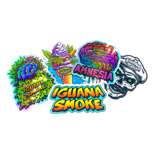 Stickers Iguana Smoke x3 - Iguana Smoke CBD - WeWeed