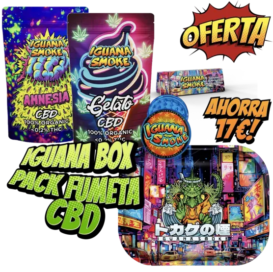 Iguana Box Pack Fumeta CBD - Iguana Smoke CBD - WeWeed