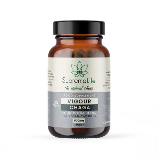 Chaga Vegan Capsules - Vigour (500mg) - SupremeCBD - WeWeed