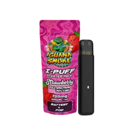 Vape CBD I-Puff Starter Pack – Strawberry 1ml - Iguana Smoke CBD - WeWeed