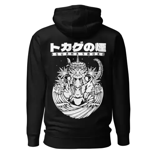 Sudadera Sport Negra Iguana Japan - Iguana Smoke CBD - WeWeed