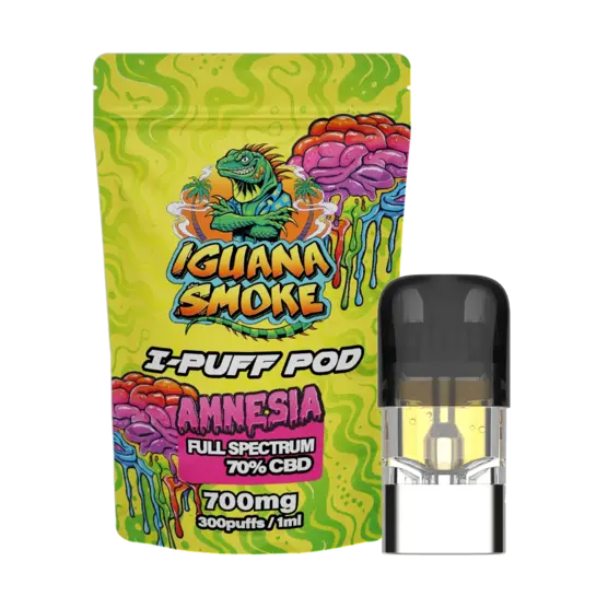 I-Puff Pod Cápsula de recambio Vape CBD – Amnesia 1ml - Iguana Smoke CBD - WeWeed