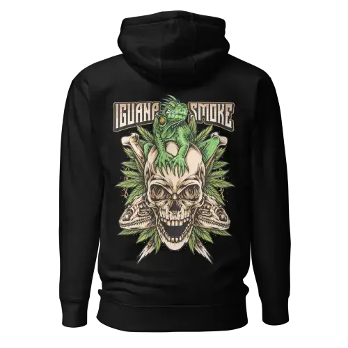 Sudadera Sport Negra Iguana Rock - Iguana Smoke CBD - WeWeed