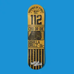 Skate Gorilla Grillz SK8 OR DIE - Gorilla Grillz - WeWeed