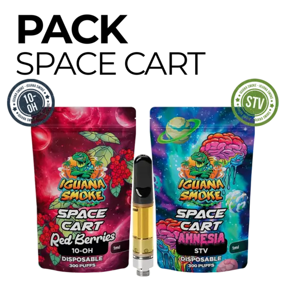 Pack Cartucho Degustación Sativanol y 10-OH - Iguana Smoke CBD - WeWeed