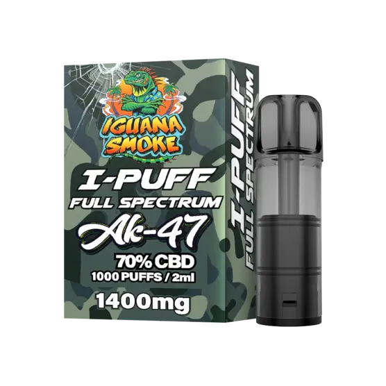 CBD I-PUFF AK-47 – Cartucho CBD Full Spectrum 1400mg - Iguana Smoke CBD - WeWeed