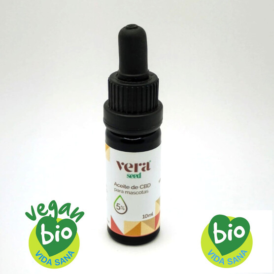Aceite de CBD 5% BIO CERTIFICADO para Mascotas BIO y Vegano – 10 ml - Vera Seed - WeWeed