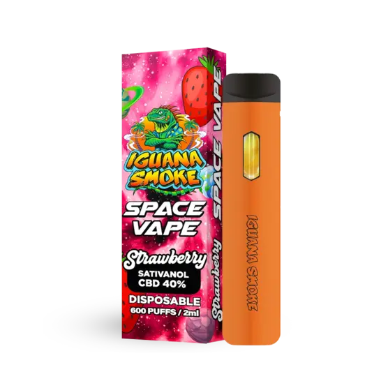 Vaper Sativanol – Space Vape Strawberry - Iguana Smoke CBD - WeWeed