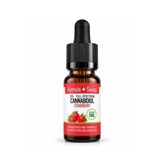 Aceite de CBD en aceite MCT Fresa - Formula Swiss - WeWeed