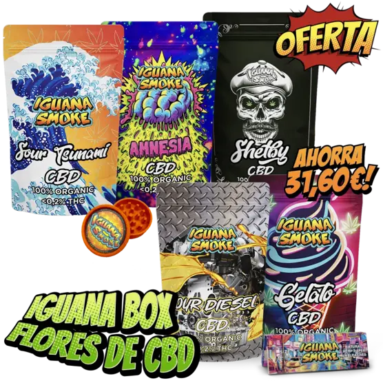 Iguana Box Flores de CBD Personalizado - Iguana Smoke CBD - WeWeed