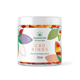 CBD Peach Rings (400mg) - SupremeCBD - WeWeed