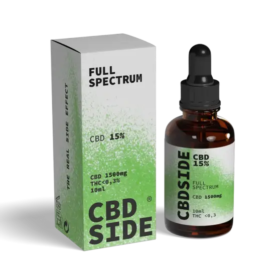 Aceite de CBD Fullspectrum 15% – 10ml - The CBD Side - WeWeed
