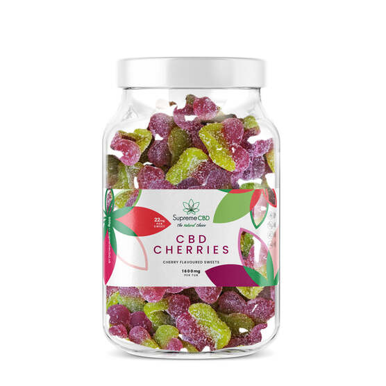CBD Large Gummy Cherries (1600mg) - SupremeCBD - WeWeed