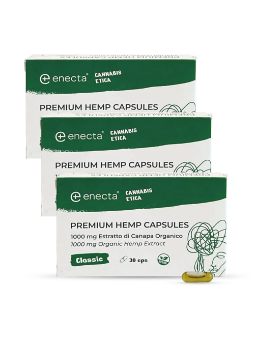 3 pack | Premium Hemp Capsules - 30 caps - Enecta - WeWeed
