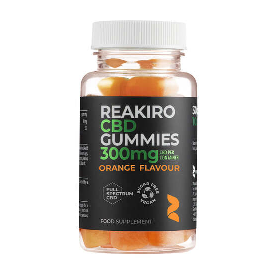 CBD Vegan Gummies 300mg 30pcs - Orange Flavour - reakiro - WeWeed