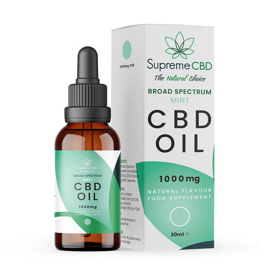 CBD Mint Flavoured Oil 30ml (1000mg) - SupremeCBD - WeWeed